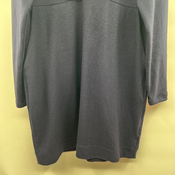 Cabi Women's Sweater Dress Collared Long Sleeve Navy Size Small Pockets - Picture 4 of 9